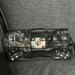 Juicy Couture Clutch black leather bag